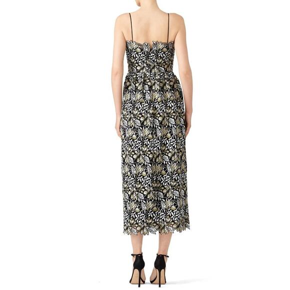 Monique Lhuillier Garden Lace Sheath Dress / Gown Black US Size 12 - Picture 3 of 10